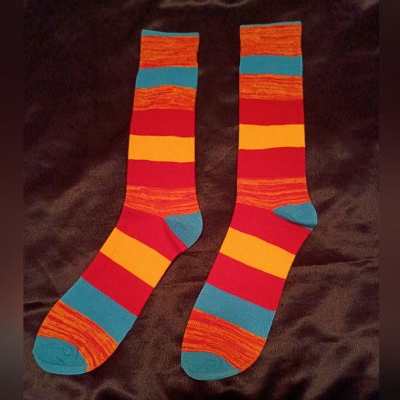 Colorful Striped Novelty Men's Socks - Picture 1 of 1